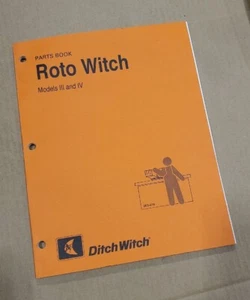 parts Book Manual ROTO Witch Boring Attachment models III IV Ditch Witch 1992 - Picture 1 of 6