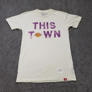 Camisa Los Angeles Lakers Para Hombre Pequeña Blanca Púrpura NBA Baloncesto Aire Libre Adulto * - Imagen 1 de 12