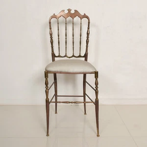 CHIAVARI Bronze Chair in Sumptuous Gray ITALY 1950s Midcentury Elegance - Picture 1 of 10