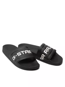 Sandalias G-Star Raw Carrito Slide III para hombre con logotipo negro/negro - Imagen 1 de 4