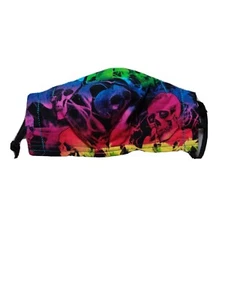 Totenkopf Baumwolle Gesichtsmaske Nasendraht groß  - Bild 1 von 12