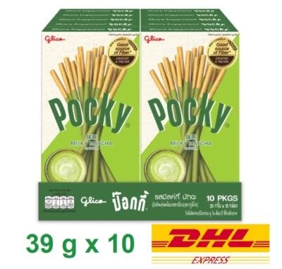 10 x Glico Pocky Milky Matcha Sabor Japonés Galleta Palo Nueva Fomula 39g Foto 1 de 4