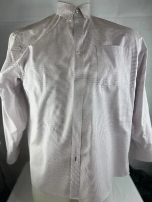 Men’s Tommy Hilfiger Check Non-Iron Regular Fit Dress Shirt Size 18/34-35 EUC - Image 1 of 4
