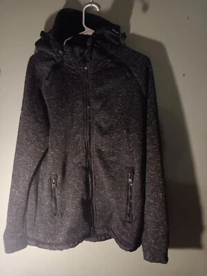 Chaqueta SuperDry Storm Cremallera Completa Para Hombres 2XL Suéter Con Capucha Gris Negro Exterior Foto 1 de 4