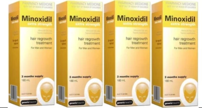 4x Minoxidil Extra Strength 5% 180ml 12 MONTH SUPPLY REGAINE HAIR LOSS TREATMENT - image 1 of 4