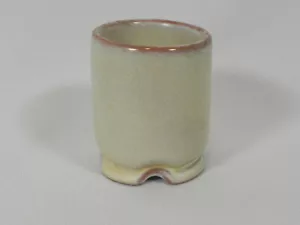Vintage Frankoma Zahnstocher Halter, Schnapsglas Tasse, #1T Wüstengold Glasur, USA, MCM - Bild 1 von 11