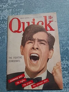 News Weekly Quick July 21st 1952 Features Johnnie Ray & Fighting Democrats 4x6" - Picture 1 of 8