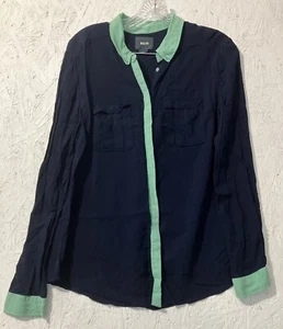 Blusa Anthropologie Maeve Azul Popelina Camisa Abotonada Top Talla 8 - Imagen 1 de 11