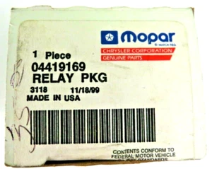Dodge Caravan AC Relay Pkg 4419169, Mopar OEM Old Stock 1999 Open Box - Read - Picture 1 of 5