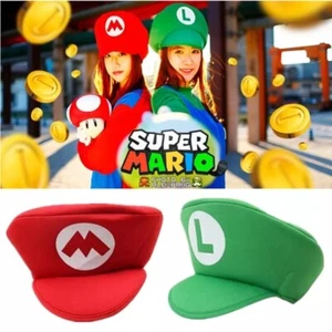 Cappello da baseball per bambini adulti nuovo anime cosplay oggetti di scena Luigi Bros tessuto cupola cappello - Foto 1 di 10