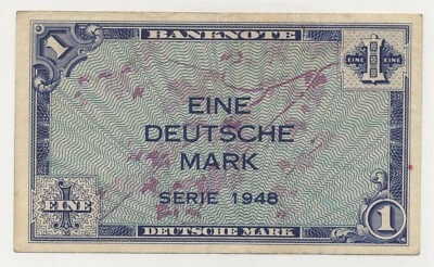 Germany Federal Rep. 1 Mark 1948 Pick 2.a VF+ Circulated Banknote - Image 1 of 2