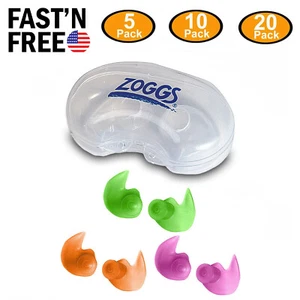 Swimming Surfing Ear Plugs Bulk Anti Snore Reusable Comfortable Silicone w/ Case - Picture 1 of 11