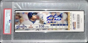 JD MARTINEZ SIGNED MLB DEBUT FULL TICKET "MLB DEBUT 7-30-11" INSC PSA 85104093 - Picture 1 of 5