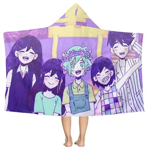 Strandtuch Badetuch für coolen Omori Kapuzenponcho für Kinder Mädchen Junge Schwimmen - Bild 1 von 9