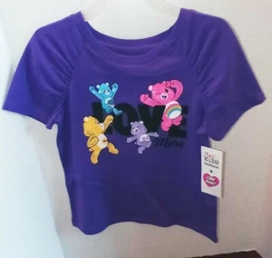 365 kids Girls Care Bears Purple Tee Shirt kids size 5 character clothing - Picture 1 of 6