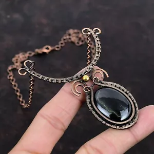 Sugilite Copper Gift For Mom Wire Wrapped Necklace Adjustable 18.0" - Picture 1 of 6