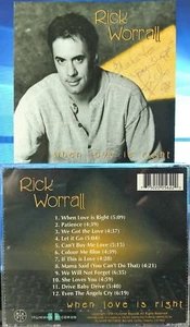 Rick Worrall - When Love Is Right (CD,1998,Hummer Records,Canadian INDIE) SIGNED - Picture 1 of 1