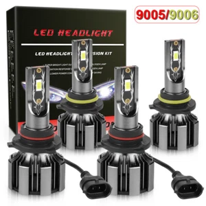 4x 9005 9006 LED Combo Faro Bombilla Haz Alto Bajo Kit 6000K Blanco Súper Brillante - Imagen 1 de 20