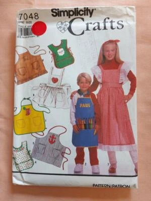 Simplicity 7048 Child's Aprons Pattern & Applique Patterns Included  1990 - Image 1 of 2