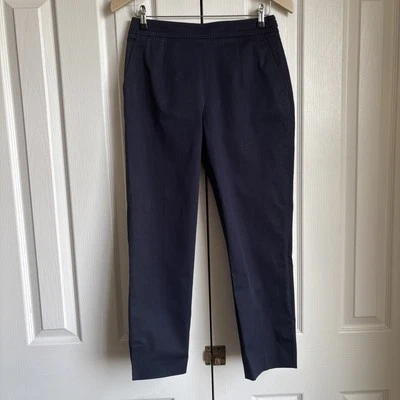 Jigsaw Navy Blue Ankle Slim Leg Chino Twill Trousers Size 10 Sample  - Image 1 of 4