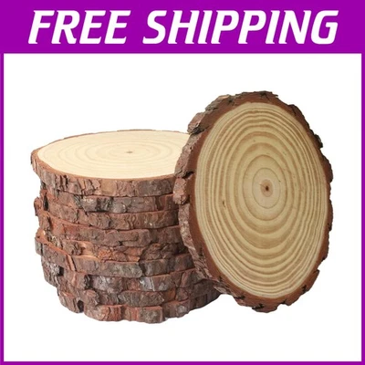 10-Piece Natural Wood Slices for Crafts - Image 1 of 4