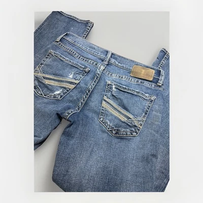 BKE Denim Jake Bootcut Denim Men's Size 31 x 32 Blue Distressed style Stretch - Image 1 of 4