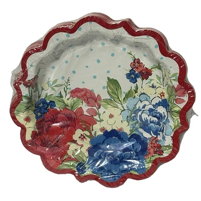 "Platos de papel florales patrióticos de mujer pionera - 8"" (12 unidades) Countrycore" Foto 1 de 4