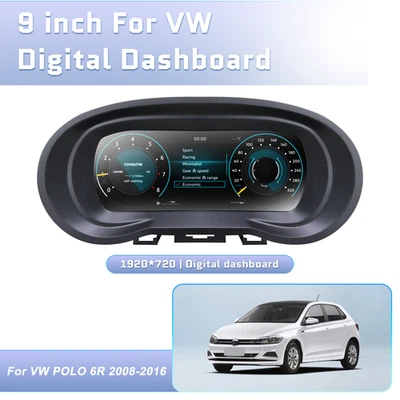 LCD Digital Gauges Instrument Dashboard Cluster For Volkswagen Polo 6R 2008-2016 - Image 1 of 4