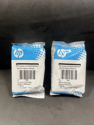 New HP 63 color Ink Cartridge OEM Sealed 100% ink level, 2 pack (no Original Box - Image 1 of 4