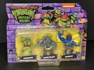 Teenage Mutant Ninja Turtles MUTANT MAYHEM 3 Mini Figures Rocksteady Superfly - Picture 1 of 5