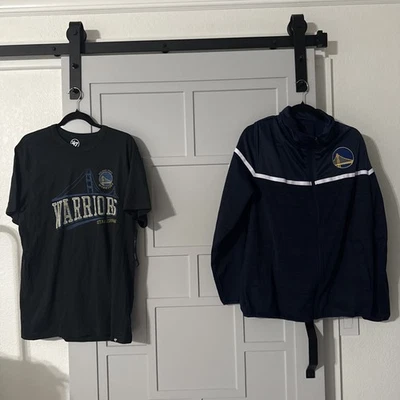 GIII Sports By Carl Banks-GOLDEN STATE WARRIORS Jacket Size L + SHIRT - Image 1 of 4