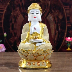 30 cm Keramik Shakyamuni Buddha Statue Haus Altar Deko religiös Ornament - Bild 1 von 3