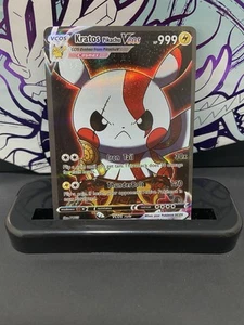 Pikachu Cosplay Kratos God Of War Pokémon Custom Fan Art Karte Holo Foil - Bild 1 von 2