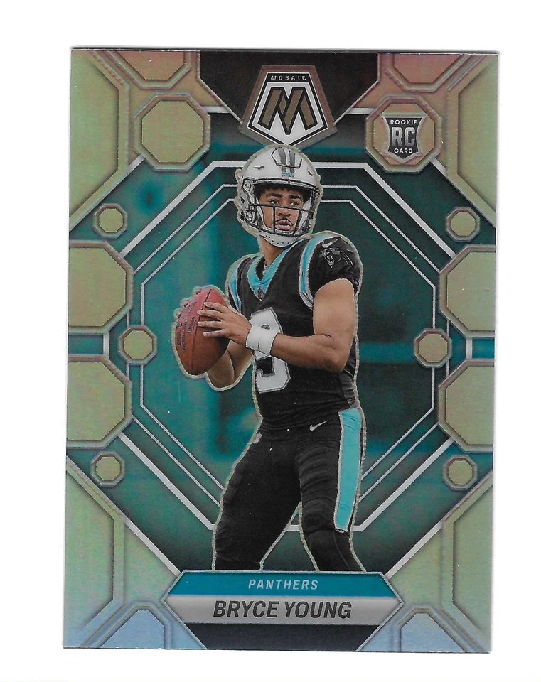 BRYCE YOUNG 2023 PANINI MOSAIC SILVER PRIZM ROOKIE RC #290 $30.00 PANTHERS - Image 1 of 2