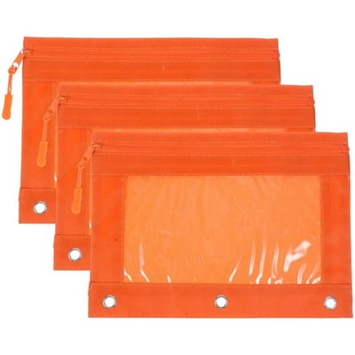 3pcs Office Binder Pouches Binder Pens Pocket Binder Pencil Pouches Pens Holders - Image 1 of 4