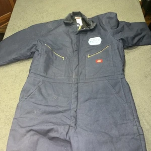 Dickies WORK Coverall Men's Size XL 46-48 Canvas Quilt Insulated Blue NWOT - Picture 1 of 15