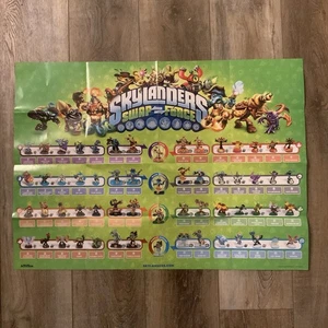 Póster Skylanders Swap Force Insertar lista de verificación de personajes 2013 Activision oficial - Imagen 1 de 3