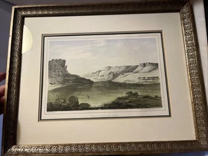 1860 MOUTH OF PELUSE RIVER handgetönte Lithographie Eisenbahn Vermessungsdruck #40 - Bild 1 von 5