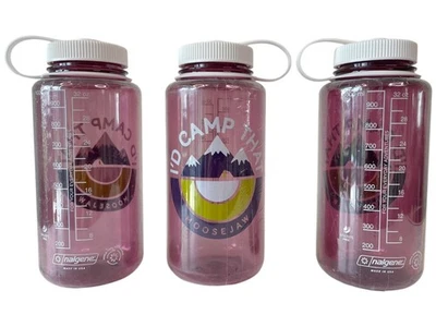 Лот из 3 32 унций подлинные бутылки Nalgene - Moosejaw "I'd Camp That" 1000 мл без бисфенола А - Изображение 1 из 2