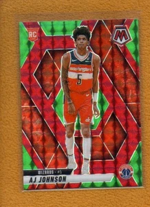 AJ Johnson 2024-25 Panini Mosaic Rookie Choice Red Green Prizm RC #215 - Picture 1 of 2