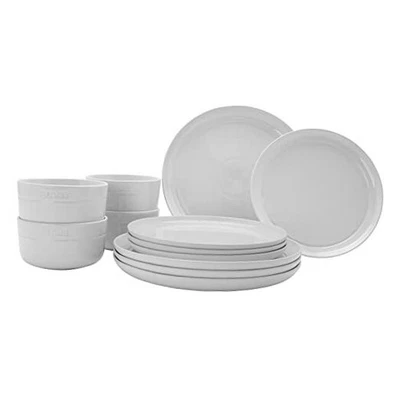  Ceramic Dinnerware 12-pc Set - White - Image 1 of 4