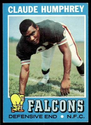 Topps #218 1971 Claude Humphrey - EX Foto 1 de 2
