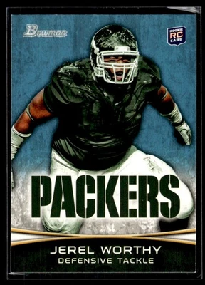 2012 Bowman Jerel Worthy Auto Green Bay Packers #105 - Image 1 of 2