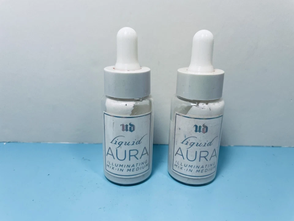 URBAN DECAY -LIQUID AURA ILLUMINATING MIX IN MEDIUM -HIGHLIGHTING FLUID-LOT OF 2 - Image 1 of 1