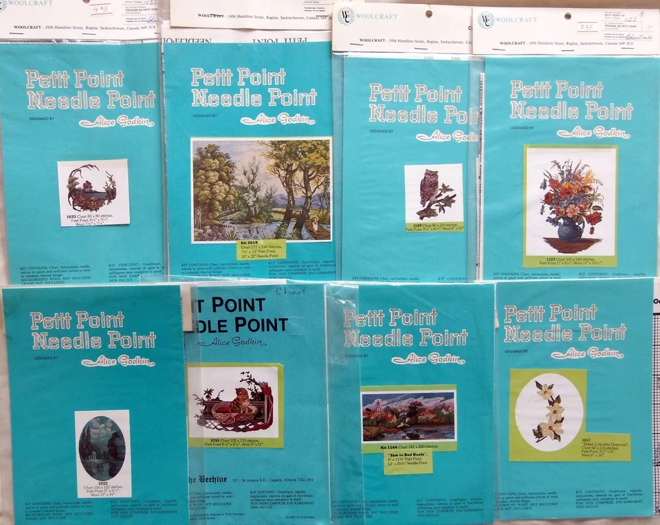 Vintage Alice Godkin Needle Point Petit Point Charts YOU CHOOSE - Image 1 of 1