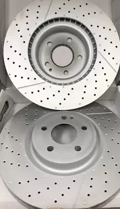 Genuine Mercedes-Benz W176 A45 AMG A Class Front Brake Discs A1764210212 - Picture 1 of 6