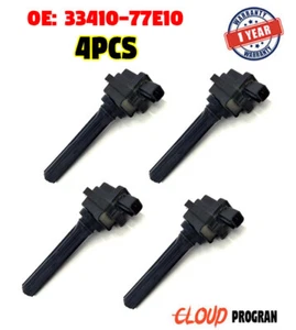 4PCS New Ignition Coil 33410-77E10 For 1996-1997 Suzuki Sidekick I4 1.8L - Picture 1 of 6