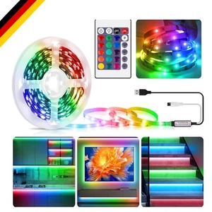 LED Strip 5m,RGB LED TV Hintergrundbeleuchtung für 40-85 Zoll TV/PC,USB Farbw... - Bild 1 von 11