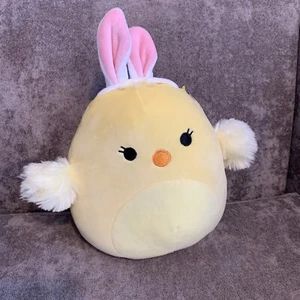 Squishmallows 8” Aimee Yellow Chick w/ Bunny Ears 2021 Easter Collection NWT - Picture 1 of 7