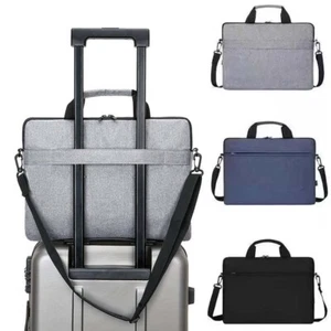 13-15.6" Waterproof Laptop Tablet PC Bag case with Shoulder Strap Zipped Pockets - Picture 1 of 15